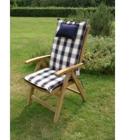 Recliner outdoor cushion - bluecheq