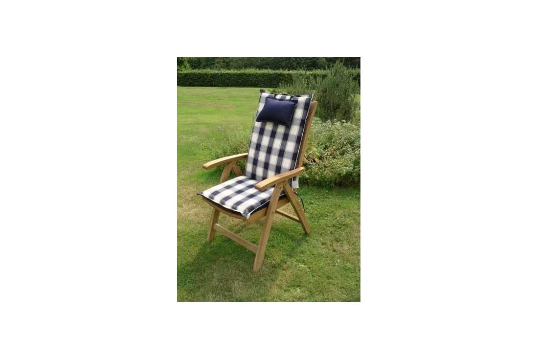 Recliner outdoor cushion - bluecheq