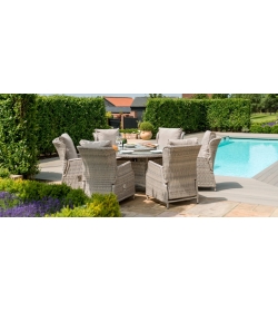 Cotswold Reclining 6 Seat Round Dining