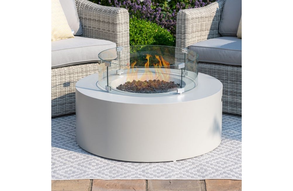 Gas Fire Pit Round Coffee Table, Outdoor Gas Fire Pit Table Round