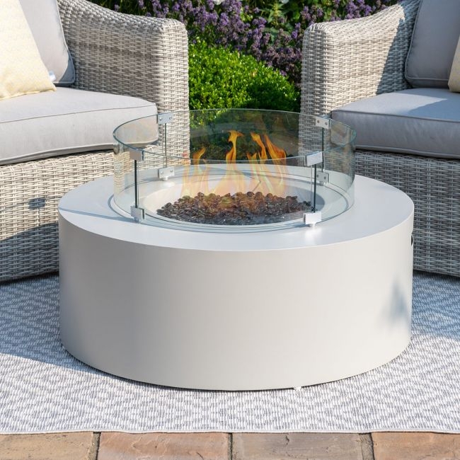 Gas Fire Pit Round Coffee Table, Fire Pit Table Propane Round