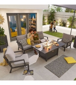 Vogue 3 Seater Sofa Set with Firepit Table