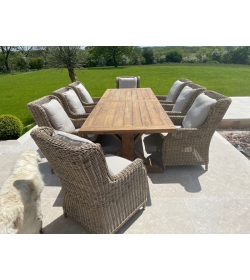 Valencia Willow 8 Chair Dining Set