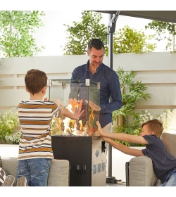 Piza Square Firepit Tower
