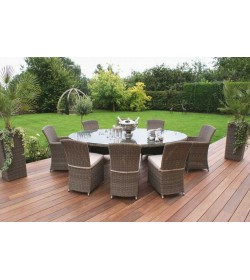 Winchester Oval Table set 8  Armless Chairs