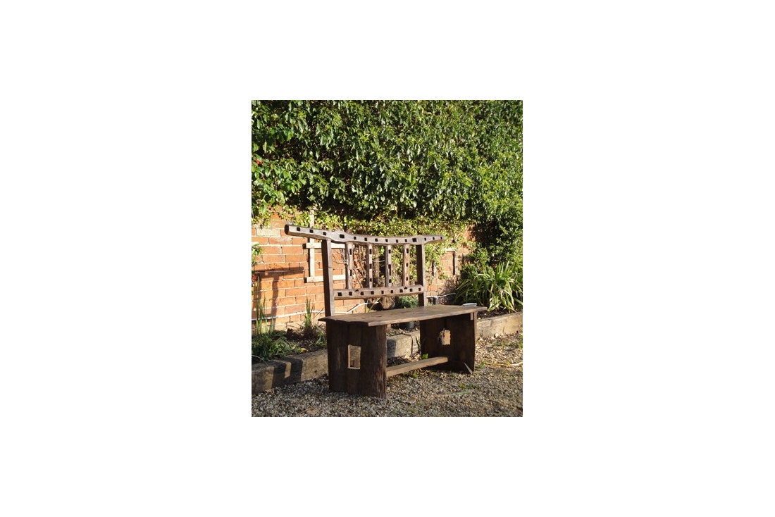 Fence post teak bench Out Of Stock