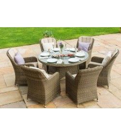 Winchester Venice 6 Seat Round Dining Set