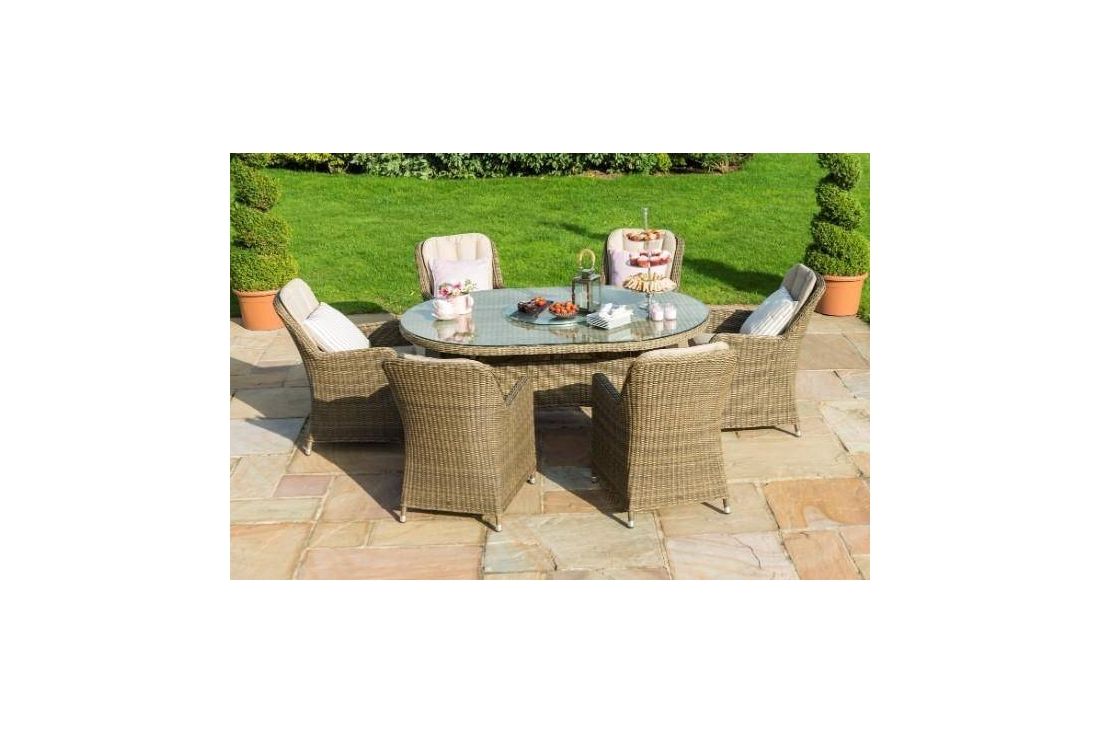 Winchester Venice 6 Seat Oval Dining Set